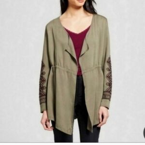 Knox Rose boho front drape Asymmetrical utility jacket
